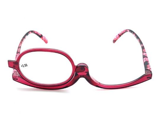 משקף איפור אדום שקוף. מגיע במספרים 1+ עד 2.5+