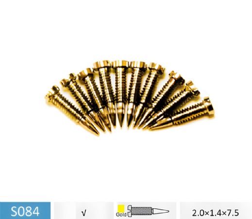 בורג קונס ארוך זהב S084 GOLD 2.0*1.4*7.5