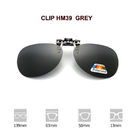 CLIP HM39 GREY קליפון מתרומם מידה: 63-13-139 גובה עדשה: 50 מ"מ